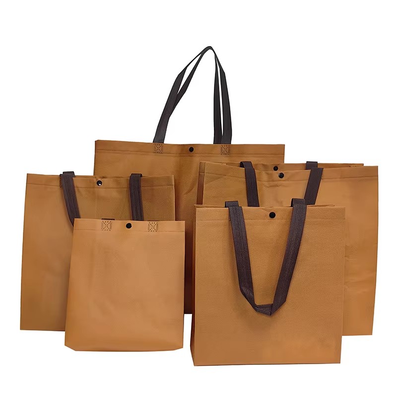 Custom Printed Logo Eco Recycled Bags pp Laminated Non Woven Tote Shopping Bag for Handle Men's Garments Packaging Shoes/Handbag