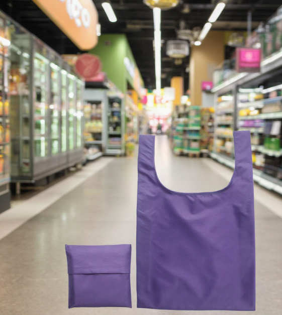 Eco-friendly Carry Packaging Reusable Portable Polyester Tote Nylon Foldable Recycle Shopping Grocery Reusable Bag logo