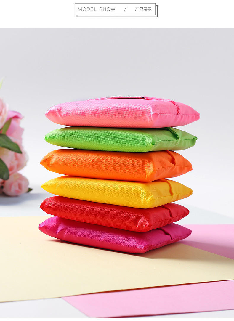 Portable Eco-Friendly Foldable Reusable Grocery Shopping Bags with Rope Handle Ecological and Convenient