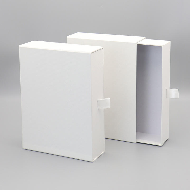 Luxury Special Paper Packaging Box for Belt Customized Pull Drawer Gift Box With Ribbon