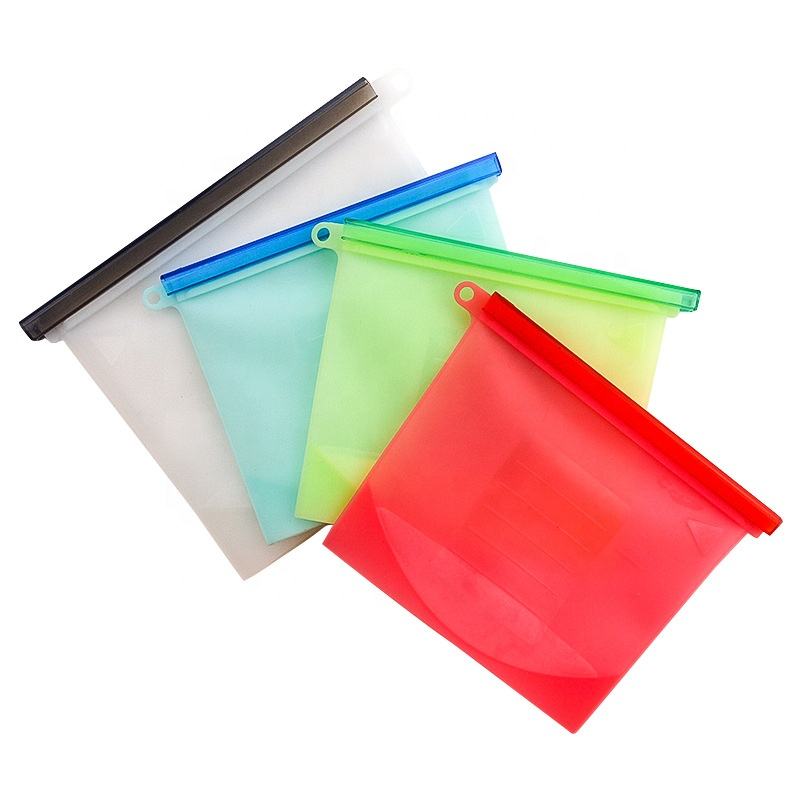 Eco Friendly Vacuum Leakproof Reusable Silicone Food Storage Bags