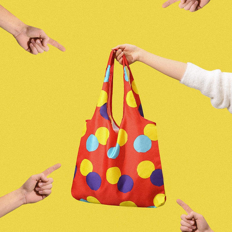  Reusable Rpet Shopping Bag Custom Foldable Tote Bag for Supermarket Shopping