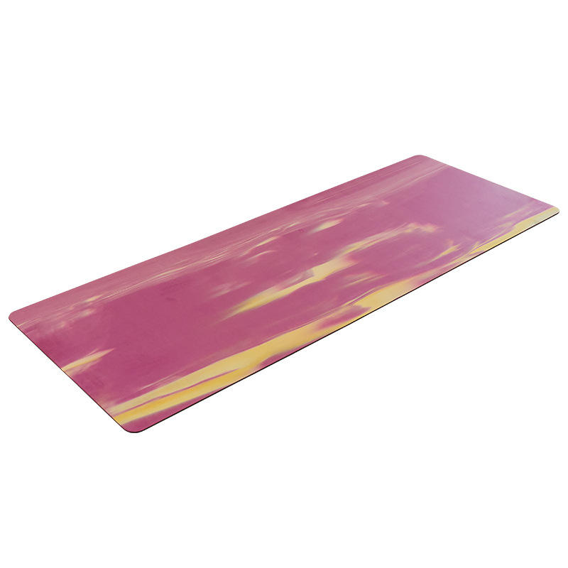 Yoga Mat High-Density 5mm Thick Color-Blocked PU Rubber Non-Slip Sweat-Absorbent Widened Matte Natural Rubber Yoga Mat