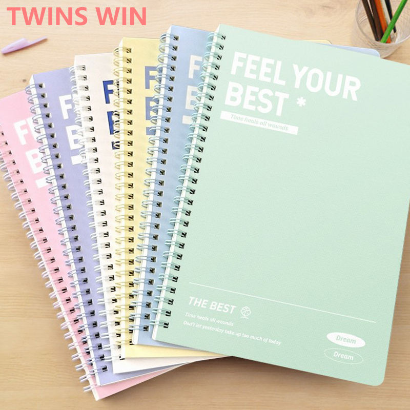 Wholesale A5 Printed Paper Notebook Style Simple Spiral Binding Multicolor Hardcover Notebook for School Use