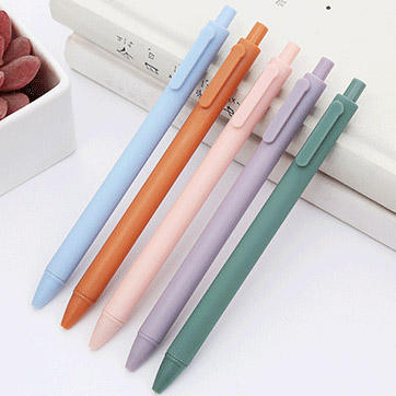 Retractable Ballpoint Pen With Logo Multicolor Macaron Promotion Plastic Gel Ink Pen Custom Logo for Gift