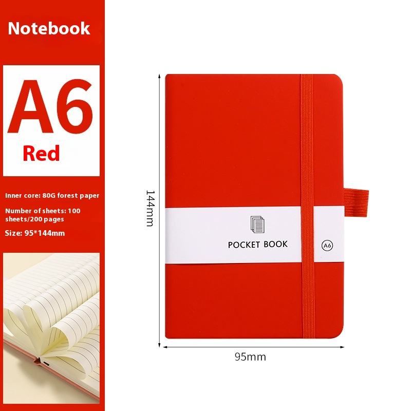 A5 Business Notebook Strap Custom Logo Thread Sewing Binding 100 Sheets Waterproof Reusable Tearable Gift Student Stationery
