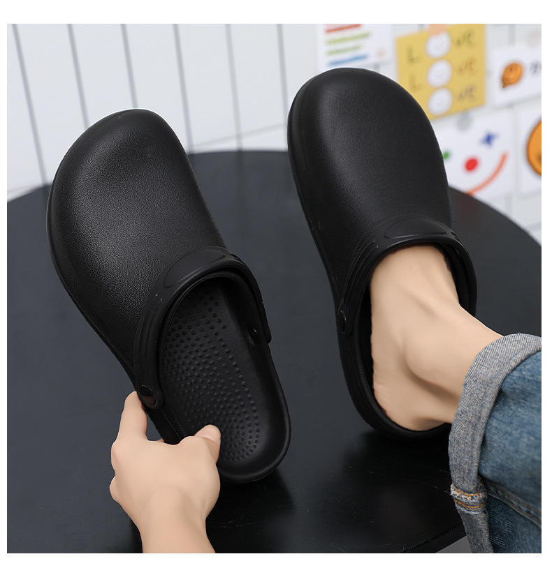 Lady Eva Garden Anti-Slip Mould Slipper High Elastic Work Clogs for Women Breathable Flat Design for Summer and Spring